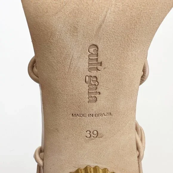 Cult Gaia Soleil Lace Up Leather High Heel Stiletto Sandals Sexy Wedding Guest - Picture 10 of 16